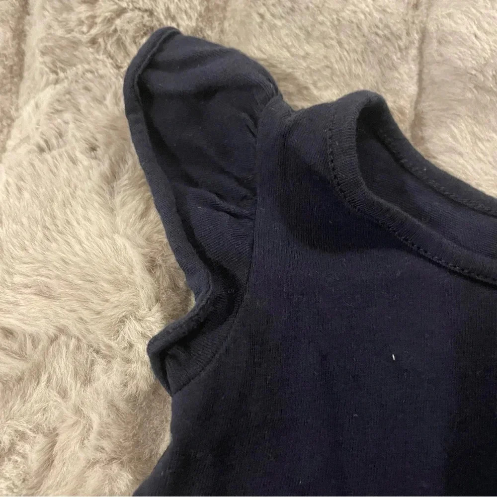 Navy Flutter Sleeve Tee Navy - Picture 3 of 4